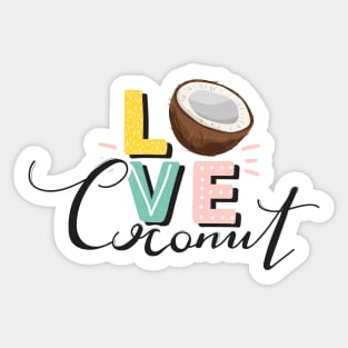 Love Coconut Sticker